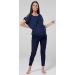 HAPPY MAMA Maternity Breastfeeding Lounge Set 1024p 10 Navy With Stars - Buy Online on SooperMarket.com