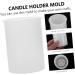 STOBOK 2pcs Candlestick Mold Concrete Pillar Mould Decorative Trays Candle Making Resin Molds Wax Candle Molds Candle Making Molds Jewelry Silica Gel White Candle Holders 3D Whitex2pcs 8X6cmx2pcs - Buy Online on SooperMarket.com