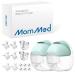 MomMed milk pumps milk pump electrically portable with 3 modes and 12 power outlet -safe and low -noise 24 mm milk pump Electrically double including 17/19/21 mm flanging sets 2 pieces 2
