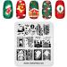 Alexnailart Christmas Halloween Nail Stamping Plate (CHRISTMAS 020) Manicure Templates for Festive Nail Art Designs - Buy Online on SooperMarket.com