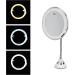 Mirror With Lights Lighted Makeup Mirror With Magnification Rechargeable Double Side 3 Color Lighting Makeup Mirror Dimmable Vanity Mirror With Touch Control 360 Rotation Standing Desk Mirror Suction - Buy Online on SooperMarket.com