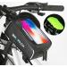 BIKEPACK New Bike Phone Bag - Waterproof Bicycle - Top Tube Handlebar Bags - Accessories with TPU Touch Screen Sun Visor Pouch - Durable Large Capacity Pack Suitable Under 6.5'', BPOB24