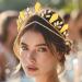 Zoestar Rhinestone Tiaras and Crowns Gold Mirror Tiara Headband Crystal Bridal Headwear for Women - Buy Online on SooperMarket.com