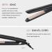 Ionic Hair Straightener Curler for Women - LED Display, Ceramic-Coated, 360 Swivel Cord - Rose Gold - Buy Online on SooperMarket.com