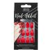 Ardell Nail Addict - Cherry Red |24 artificial nails in red with glue & file for beautiful fingernails to stick on |Press on nails - sticking nail set with long tips
