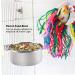 PINVNBY Stainless Steel Parrot Feeding Cups - Pack of 2 | Bird Food Dish with Clamp Holder for Cockatiel Conure Budgies Parakeet Macaw Chinchilla - Buy Online on SooperMarket.com