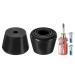 PATIKIL Roller Skate Toe Stops with Screwdriver, Rubber Brake Stoppers Block Black