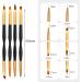 Yoezuo Nail Art Brush Set - 4 Double Ended Brushes for UV Gel Paint & Manicure DIY - Buy Online on SooperMarket.com