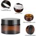 Collazoey 10-Piece Amber Glass Cream Jars Set | 20ml & 30ml Refillable Ointment Pots with Lids | Ideal for Cosmetics & Essential Oils | International Shipping Available - Buy Online on SooperMarket.com