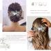 IYOU Women Wedding Hair Comb Silver Flower Headpiece Leaf Beads Hair Piece Guest Prom Hair Accessories for Bride and Bridesmaid - Buy Online on SooperMarket.com