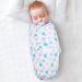 Vicloon Baby Swaddle Wrap Set - Organic Cotton Blanket for Newborns 0-3 Months (7-14lbs) - Blue (2 pcs) - Buy Online on SooperMarket.com
