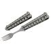 SZCO Supplies 9 Silver Finished Butterfly-Open Style Travel/Camping Fork (211520-SL)