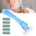 6-Blade Manual Razor for Men & Women - Double Lubrication Precision Trimmer & 6 Cartridges | Portable Body Hair Trimmer - Buy Online on SooperMarket.com