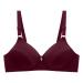 NHNKB Great Sizes Comfort Full Shells Unkulled Women Soild Color Wireless Sport Seamless Push-up Adjustable Yoga Sleep Big Busier Bustier Classic BH Comfortable Adjustable Red 44