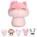 Mewaii 8'' Soft Pink Fox Mushroom Pillow Stuffed Animal Plush Plushie Squishy Toy - Cuddly Fox Plush for Kids Pink Fox 8 Inch