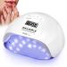 NailGirls LED UV Lamp Nail 150W Nail Lamp 4 Timer Auto Sensor LCD Display Nail polish dryer device Removable magnetic plate LED UV dryer nail lamp for gel nails Finger/toenail nail studio white