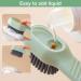 2 in 1 Multifunction Cleaning Brush Liquid Filled Laundry Brush Cleaning Brush with Soap Dispenser for Washing Clothes Shoes Suitable for Home Cleaning (White+Green) - Buy Online on SooperMarket.com