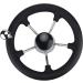Pebbly Beach 11 Marine Boat Steering Wheel - Stainless Steel 5 Spoke with Knob and Foam Grip - Buy Online on SooperMarket.com