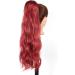 Prinfantasy Red Curly Wrap Around Ponytail Synthetic Hair Extension 24 inch - Perfect for Cosplay - MW133 - Buy Online on SooperMarket.com