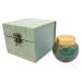 Small Urn Mini Urn small urns for human ashes Handmade Ceramic Souvenir Urn Alloy Threaded Sealing Cover Home Or Office Decoration Display Burial (Marine Blue)