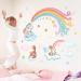 Wondever Rainbow Animals Wall Stickers - Elephant Rabbit Fox Clouds Decals for Nursery & Kids Bedroom - Buy Online on SooperMarket.com