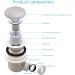 Contemporary Shower Waste Trap Shower Trap Functional & Easy to Install Floor Strain for Standard Shower Trays Easy Maintenance - Buy Online on SooperMarket.com