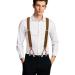 Dresime Hoster Men's Heavy Duty Y-Back Braces - 6 Metal Clips Adjustable Elastic Braces for Pants - Brown - Buy Online on SooperMarket.com