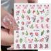 Watercolor Spring Nail Art Stickers - Pink Purple Floral Design for Acrylic Nails | DIY Nail Decorations for Women - Buy Online on SooperMarket.com