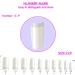 WJIASI Natural False Nails: Oval French Acrylic Artificial Nail Tips for Girls & Women - 500 pc, 10 Sizes - Natural Color - Buy Online on SooperMarket.com