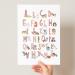 Scandi Animal Alphabet Children's Educational Print Boho Animal Alphabet Poster Peg Animal Alphabet Woodland SAFARI animal Alphabet (A3 Pinks) A3 Pinks