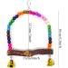 HONBAY Wooden Bird Swing Perch Toy for Small Birds - Parrot Hanging Toy - Buy Online on SooperMarket.com