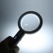 Lighted Magnifying Glass 5X 12X 3 Brightness Gears Handheld Magnifying Glass for Antiques Appreciation - Buy Online on SooperMarket.com