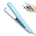 2-in-1 mini-hair smooth portable travel ceramic smooth iron curling iron curlers curls for women short hair pony beard (blue) 1 piece (1 Pack) blue