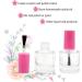 20PCS 8ML Empty Nail Polish Bottles - Clear Glass Refillable Containers with Brush Cap, Funnel & Mixing Balls for Nail Art - Pink - Buy Online on SooperMarket.com