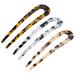 U-shaped Hairpin 3 Cellulose Acetate Acrylic Hairpin Pill Head Chinese Ancient Style Tortoise Shell U Shaped Simple Coiffure Elegant Cheongsam Matching Hair Accessories Hair Fork French (A)