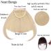 Clip in Bangs Fringe Hair Extensions Thick Full Neat Front Bangs Extension Ombre mix Hair 2 Clips on Bangs Hairpieces Accessories Light Ash Brown mix Bleach Blonde - Buy Online on SooperMarket.com