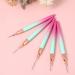 WLLHYF 5 Pieces Nail Art Liner Brush Painting Nail Art Brush Long Line Detail Fine Drawing Nail Point Drawing Tool Set 7mm/9mm/11mm/15mm/25mm (Pink Greenish) - Buy Online on SooperMarket.com