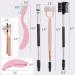 4Pcs Eyebrow Brush Set - Folding Eyelash Separator Comb & Lash Spoolie Mascara Applicator for Perfect Brows - Buy Online on SooperMarket.com