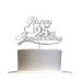 25th Anniversary Cake Topper Silver Glitter 25 Wedding Anniversary Party Decoration Ideas Premium Quality Sturdy Doubled Sided Glitter Acrylic Stick. Made in USA (25th Silver)