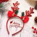 Unicra Christmas Headband Elk Deer Antlers Headband Animal Horns Headwear Hair Piece Halloween Hair Accessories for Christmas Red - Buy Online on SooperMarket.com