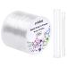 Stretchy String for Bracelets, Cridoz 0.5mm Clear Elastic String Stretch Cord Jewelry Bead Bracelet String with 2 Pcs Beading Needles for Seed Beads, Pony Beads, Bracelets and Jewelry Making
