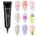 RARJSM No Wipe 3D Nail Art Sculpture Gel Clear Nail Charms Rhinestone Glue 3D Nail Craving Gel Polish Painting Drawing Sculpting Gel UV LED Curing Requires DIY Designs Nail Decoration Manicure