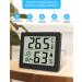 Pitasha Digital Thermo-Hygrometer - 3.2 Inch LCD Desktop Thermometer & Hygrometer with Temperature Humidity Display & Clock (Black) for Accurate Room Monitoring - Buy Online on SooperMarket.com