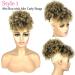 Afro Puff Drawstring Ponytail with 2 Replaceable Bangs Afro High Puff Bun with Spring Curl Bangs and Afro Puff Bangs Clip in Hairpieces Pineapple Updo Ponytail with Bangs (T1B /27) 1 ponytail+ 2 bangs T1B/27 - Buy Online on SooperMarket.com