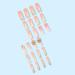 Buy Glossy Ombre Nail Press Ons - 24Pcs Coffin Fake Nails with 3D Butterfly & Gold Glitter - Ideal for Women - Buy Online on SooperMarket.com