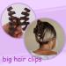 SuPoo 4pcs Large Claw Hair Clips for Thick Hair - Strong Hold Matte Jumbo Jaw Clip Set for Women - Ideal Hair Accessories - Gifts - Brown, Blue, Purple, Pink - Buy Online on SooperMarket.com