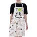 BNQL dog care apron cute dog chest puppies dog waterproof apron dog cooking apron dog trainer groomer gifts dogs make me happy apron for dog lovers