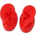 Pair of Red Silicone Human Ear Models for Acupuncture Display - Buy Online on SooperMarket.com