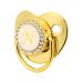 Golden Ultra-Light Silicone Pacifier 0-6 Months | Soft BPA-Free Infant Pacifier with Clip | Safe & Stylish Baby Soother for 6-18 Months - Buy Online on SooperMarket.com