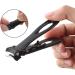 BYCUFF Nail Clipper Set Thick Toenail & Fingernail Cutter with Wide Jaw Opening Stainless Steel Nail File Ingrown Manicure Pedicure Kit for Men & Women Black - Buy Online on SooperMarket.com